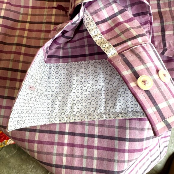 Tommy Bahama Sarasota Stretch Purple Men’s Long Sleeve Button Front Shirt Size L - Picture 9 of 11